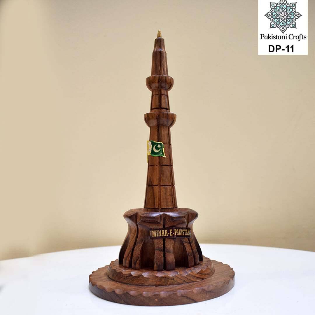 Wooden Minar e Pakistan Table Decoration Piece | Pakistani Crafts