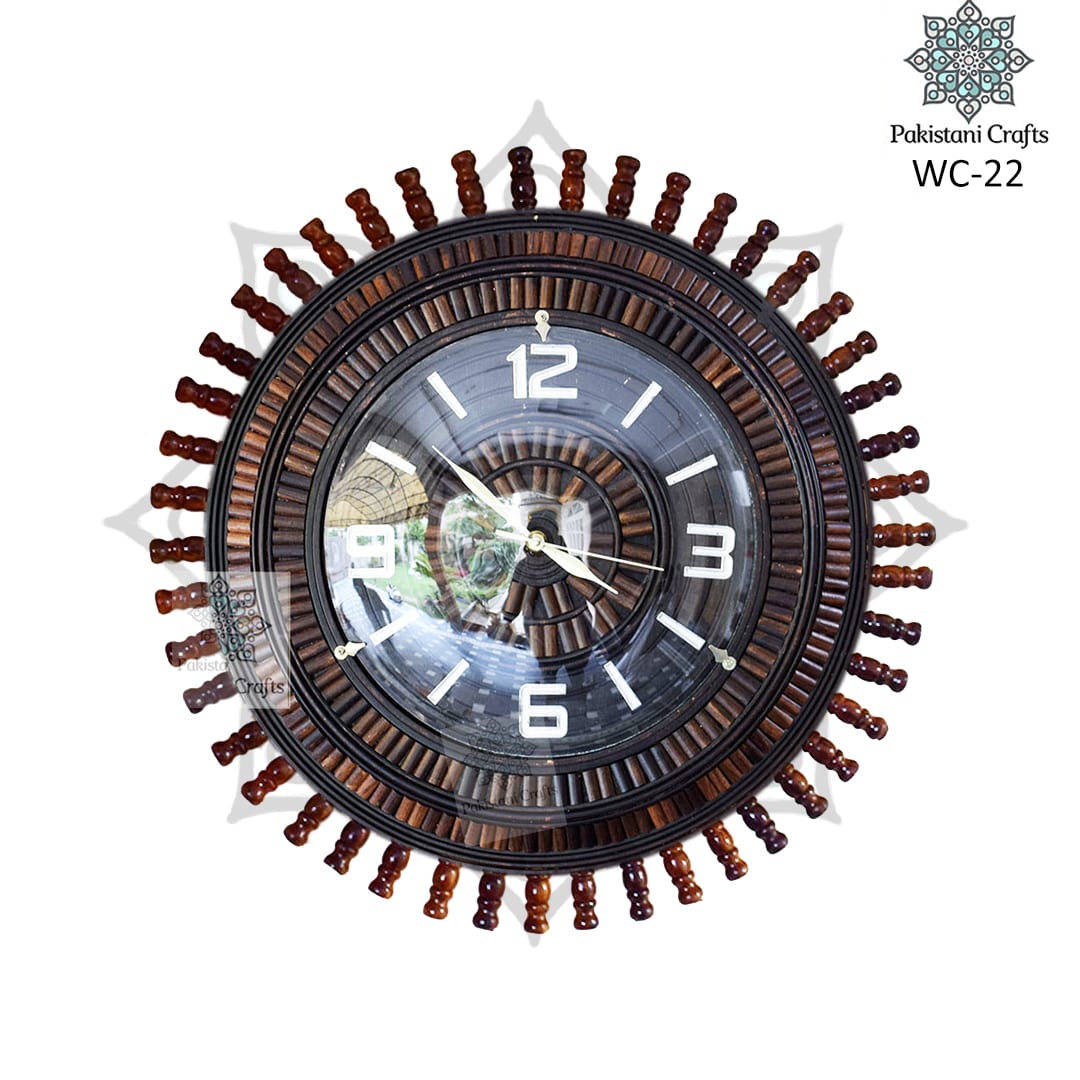 Wooden Wall Clock Flower Style WC-22