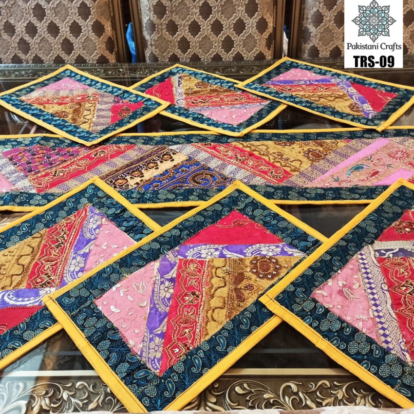 Sindhi Hand Embroidery Runner and Place Mat Set TRS-09