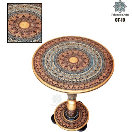 Brown Lacquer Art Corner Table CT-10