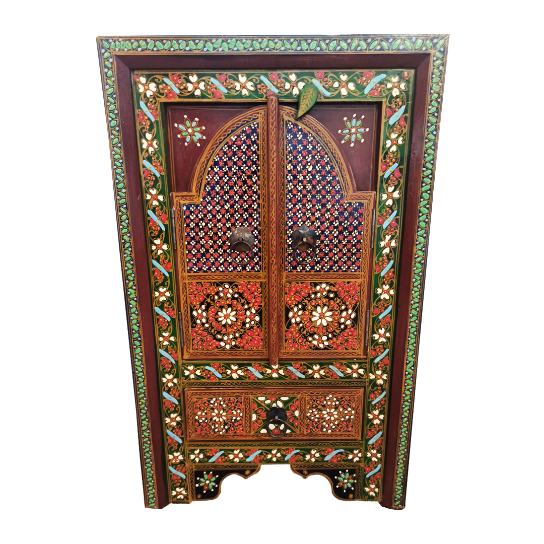 Hand Crafted Wooden Chester Double Door with Drawers Swati Furiture