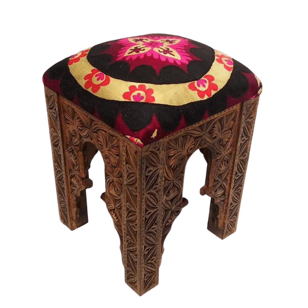 Ottoman with kilim fitting For Home and Office